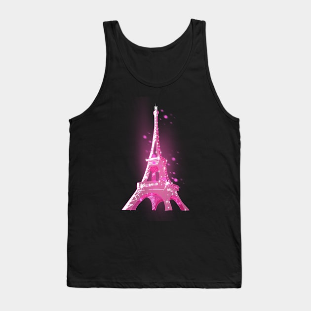 Eiffel Tower Pink October Tank Top by Le petit fennec